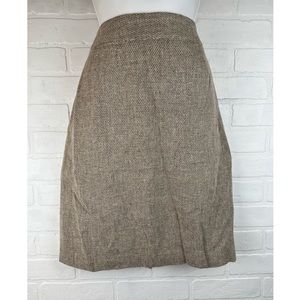Calvin Klein Cotton Linen Natural Material Business Skirt MIDI Minimalist Skirt